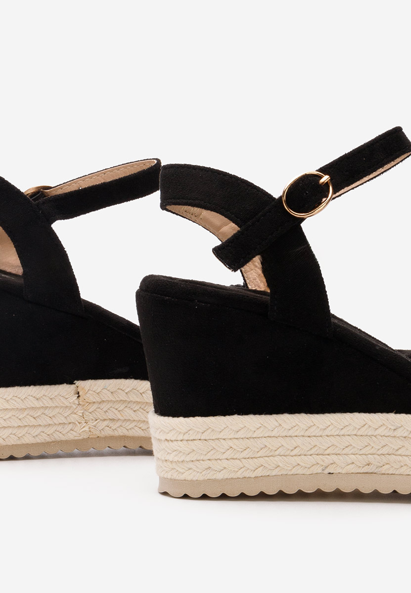 Сандали на платформа Miliana черен