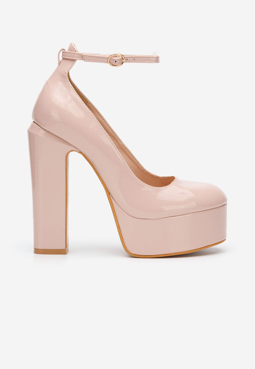 Oбувки на ток Matea V3 бежов