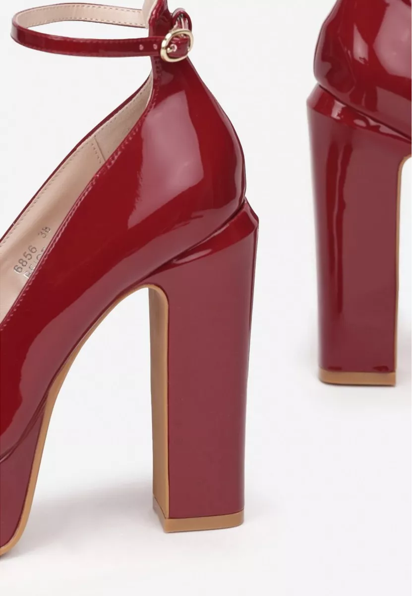 Oбувки на ток Matea V3 Винено червено