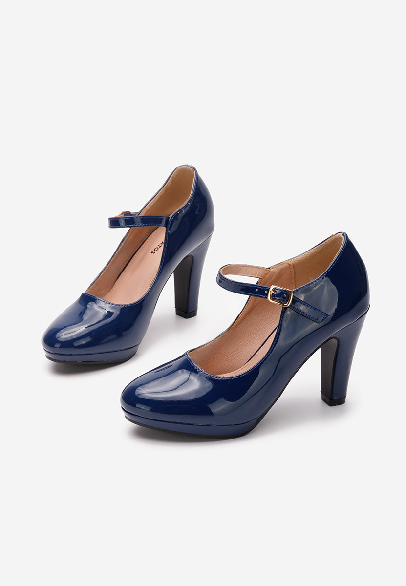 Обувки на ток Donatella син