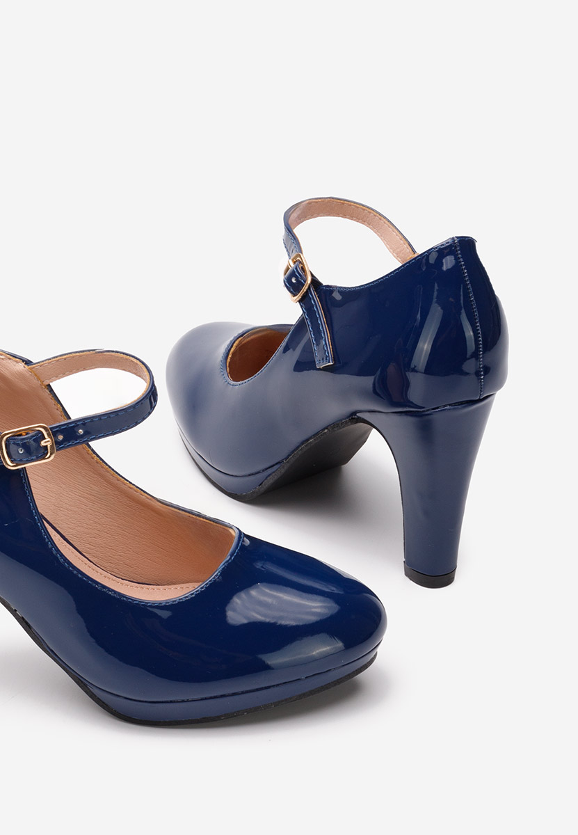 Обувки на ток Donatella син