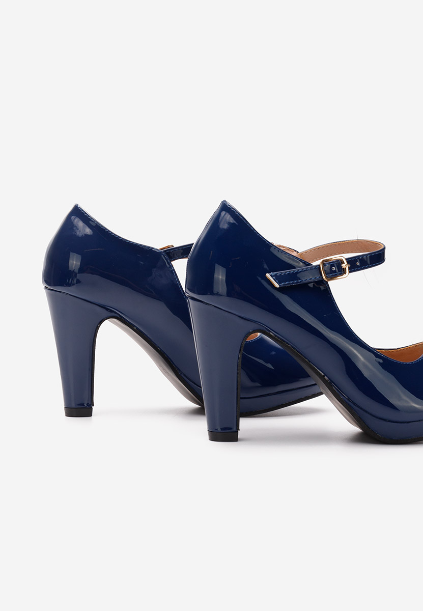 Обувки на ток Donatella син