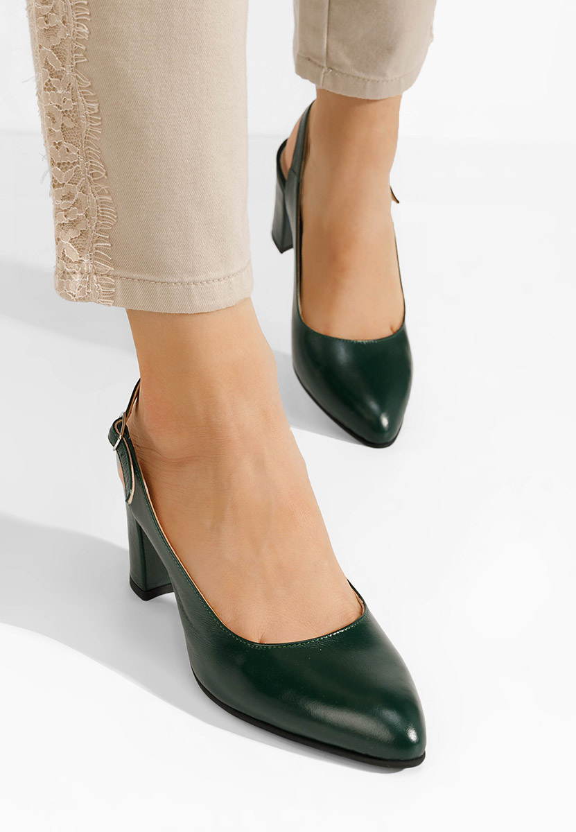 Обувки на ток Corusa зелен