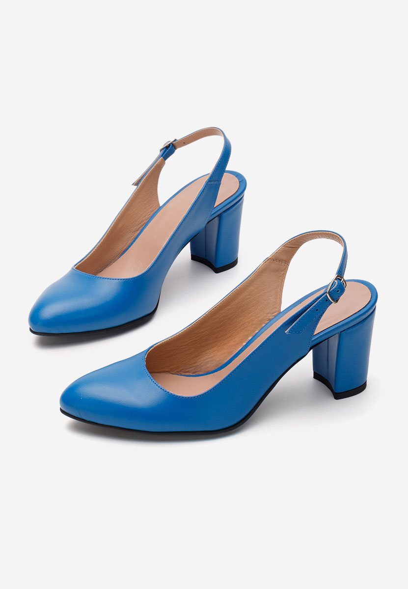 Кожени обувки Corusa син