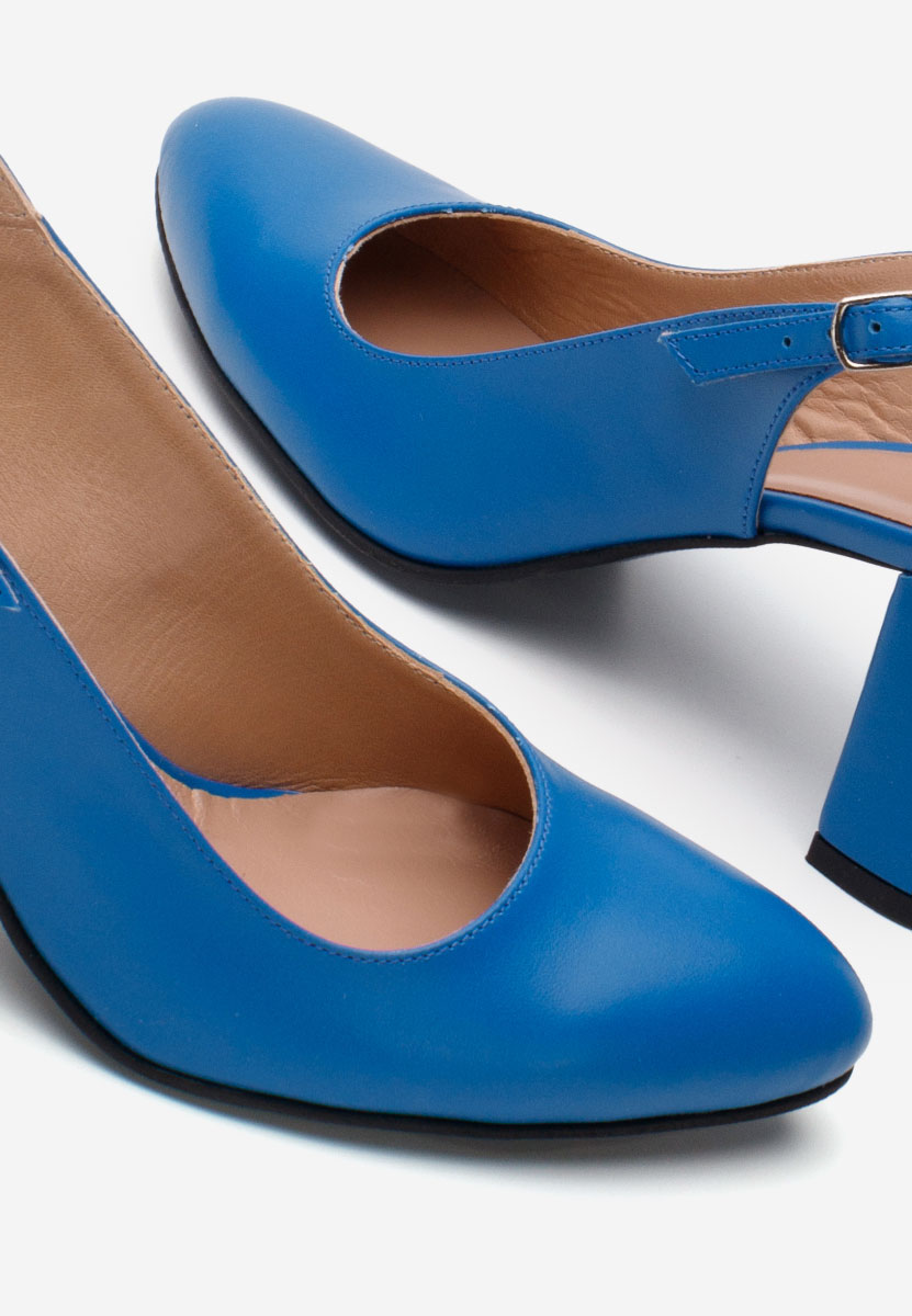 Кожени обувки Corusa син