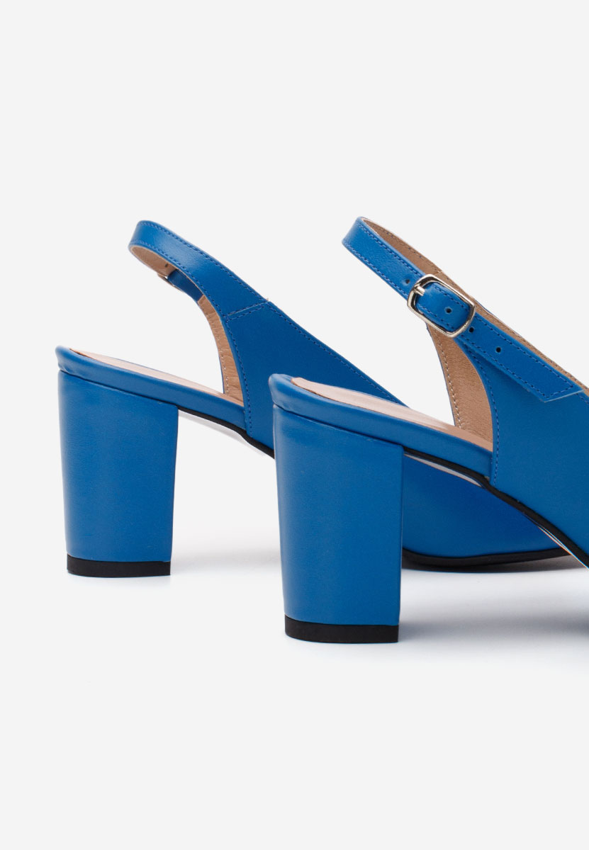 Кожени обувки Corusa син