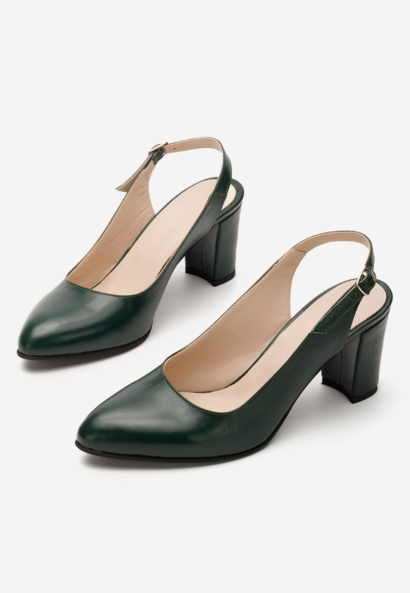 Обувки на ток Corusa зелен