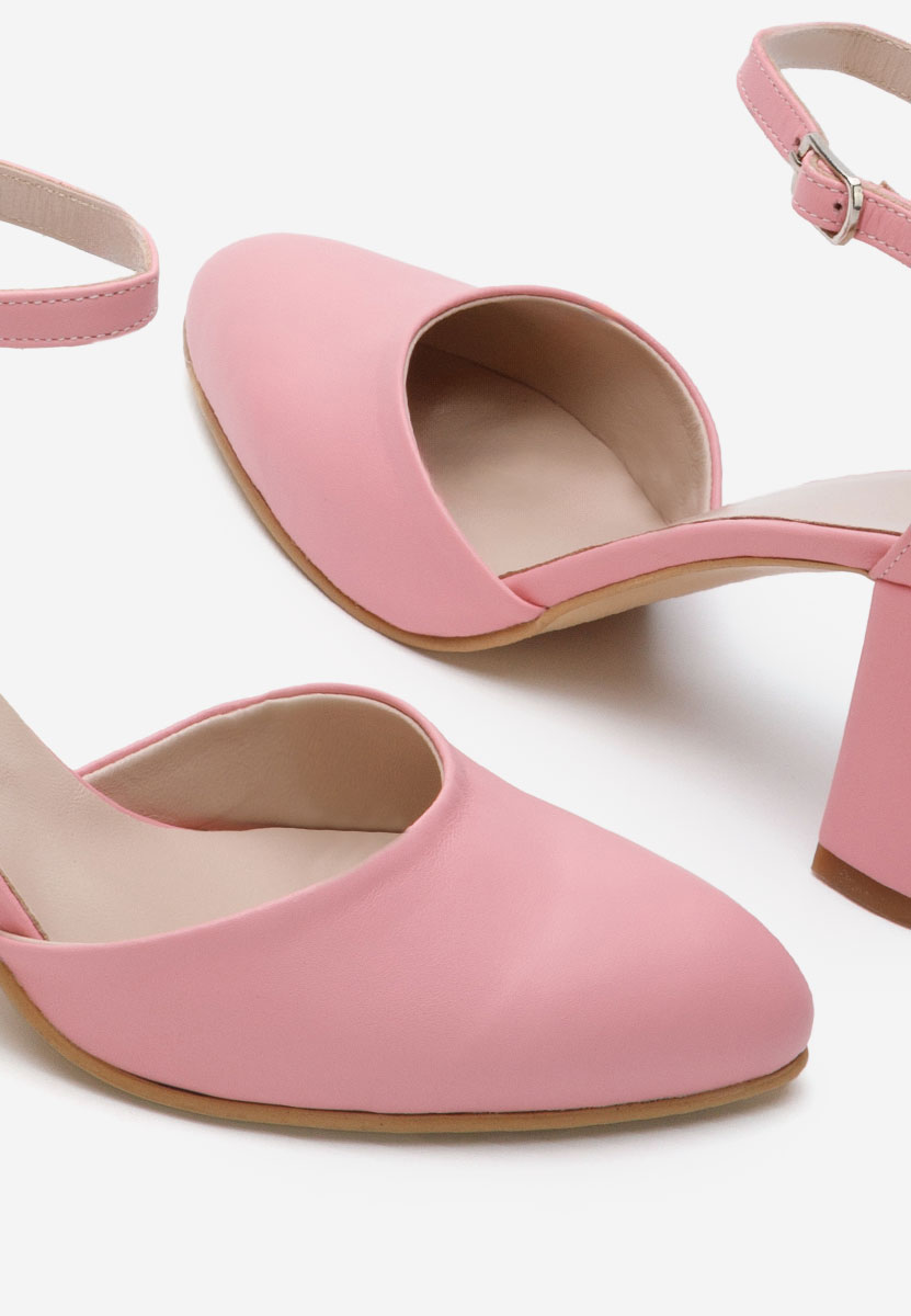 Oбувки с дебел ток Praia розов