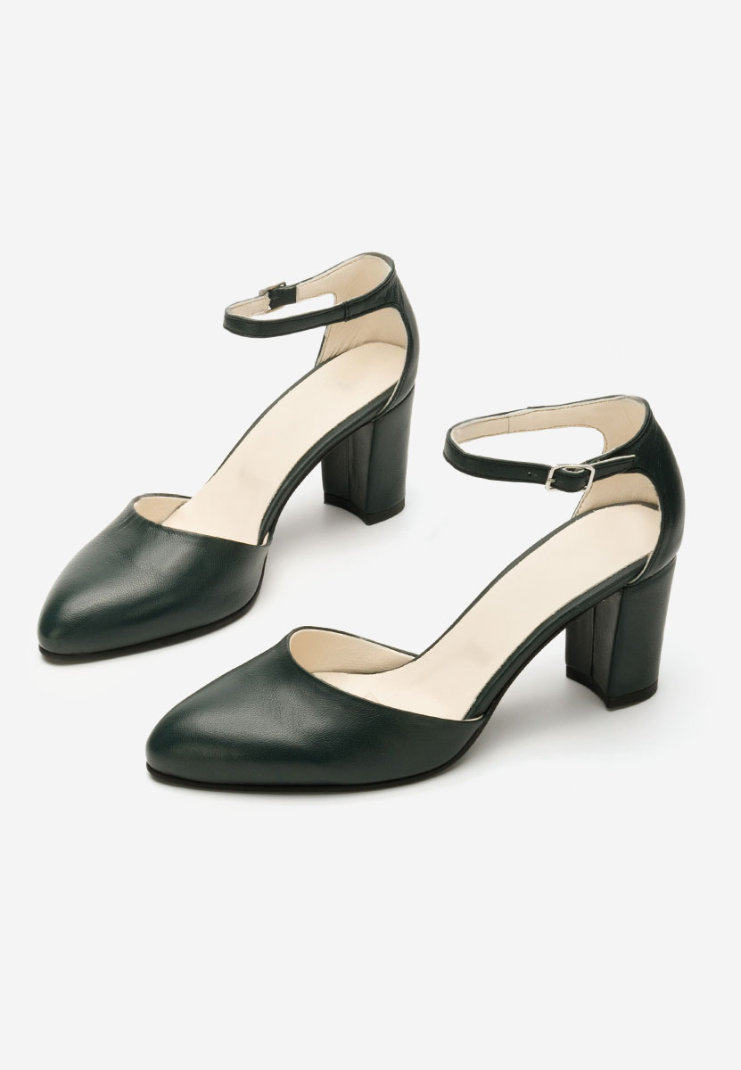 Обувки на ток Praia зелен