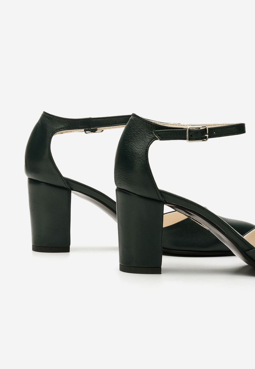 Обувки на ток Praia зелен