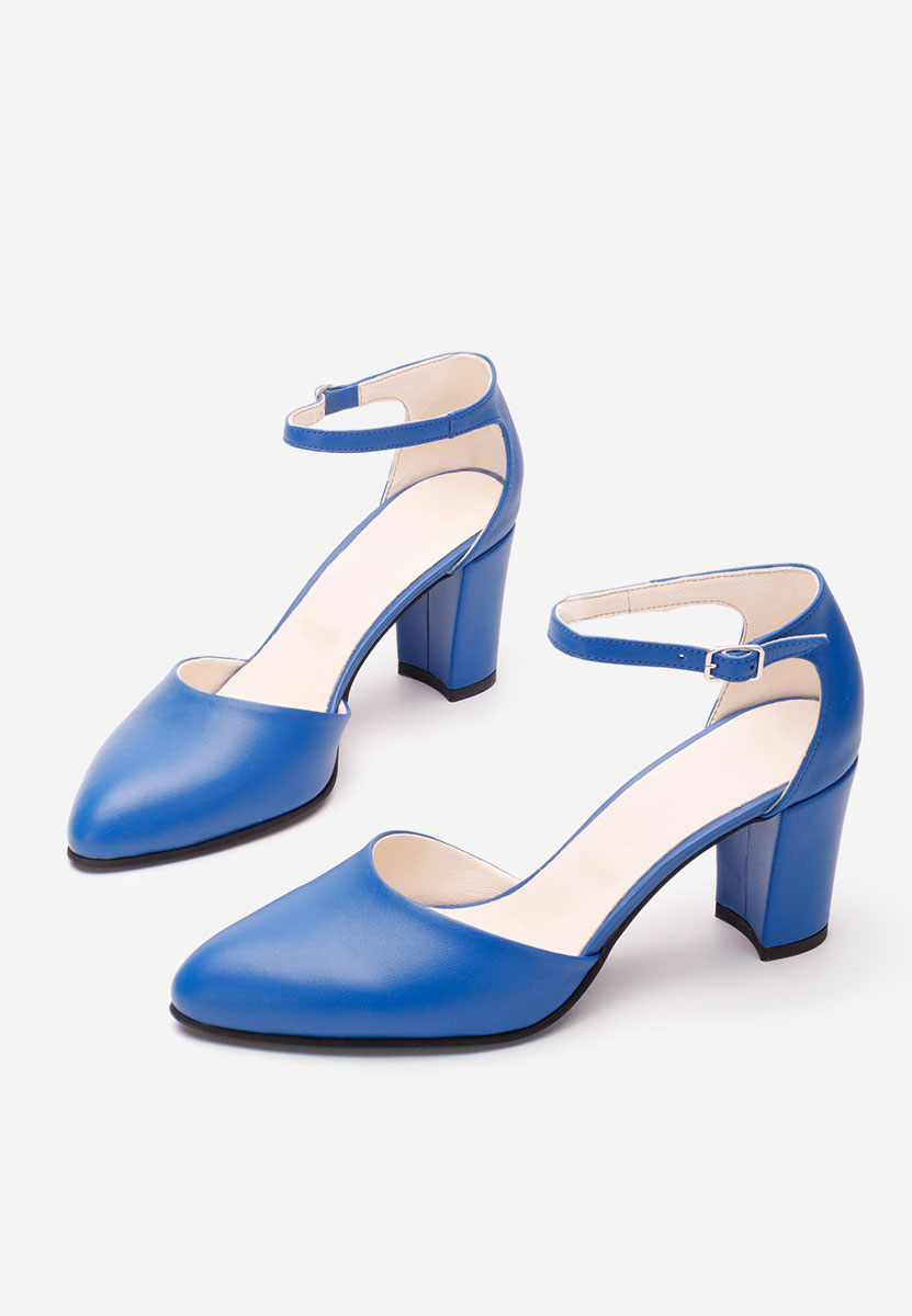 Обувки на ток Praia син