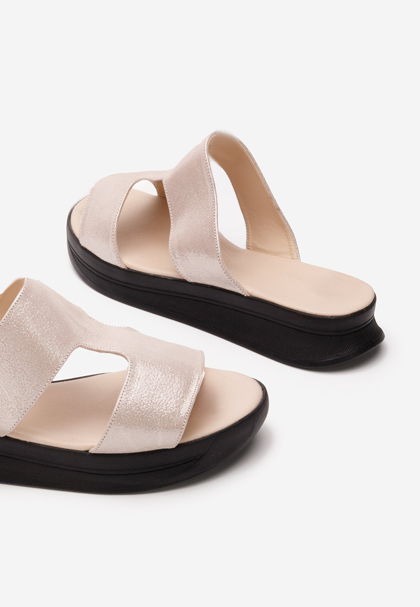 Чехли от естествена кожа Ermita Higuera розов