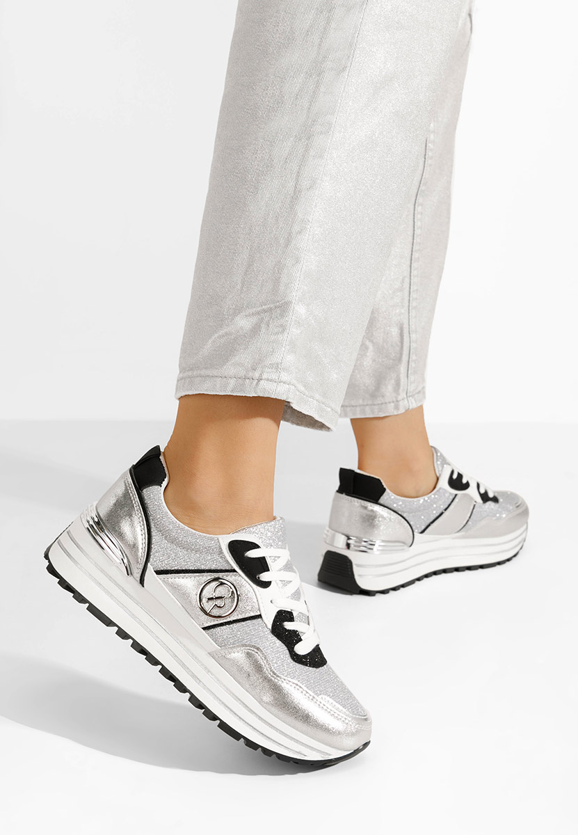 Cникърси на платформа Lamisia сив