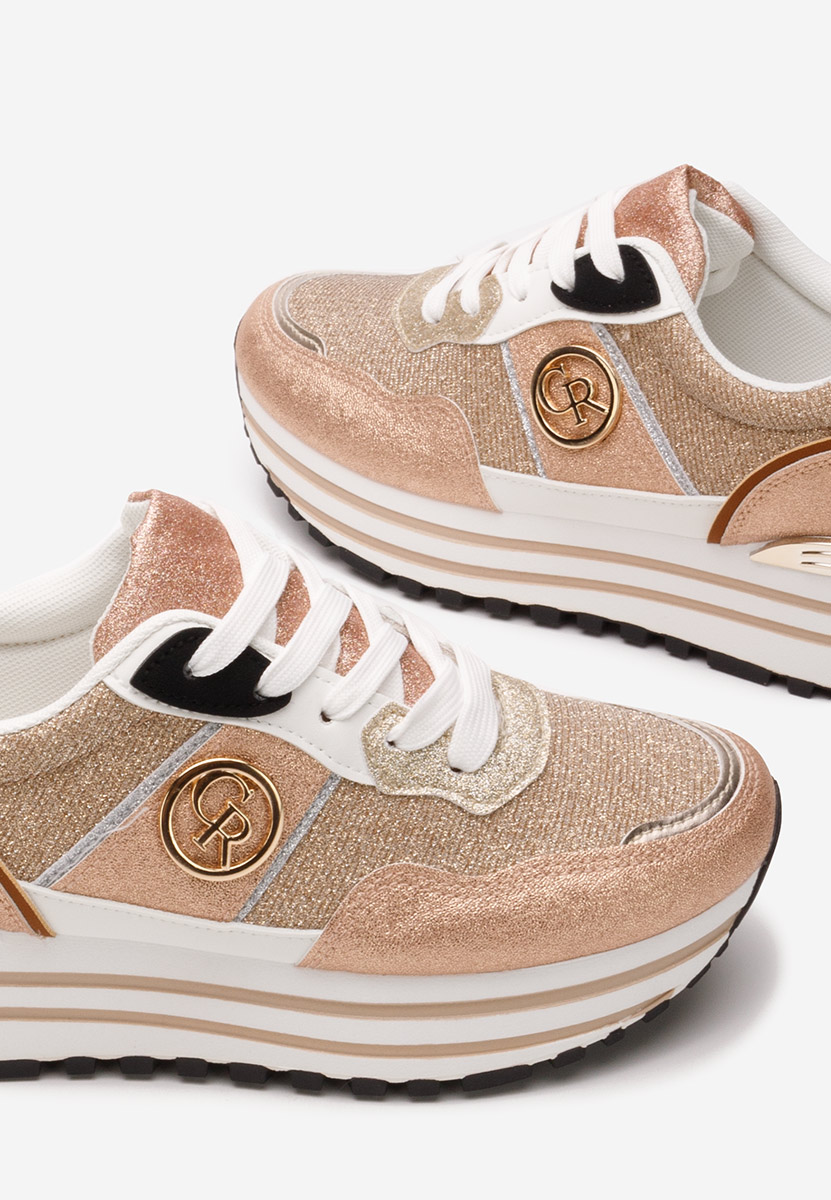 Cникърси на платформа Lamisia шампанско