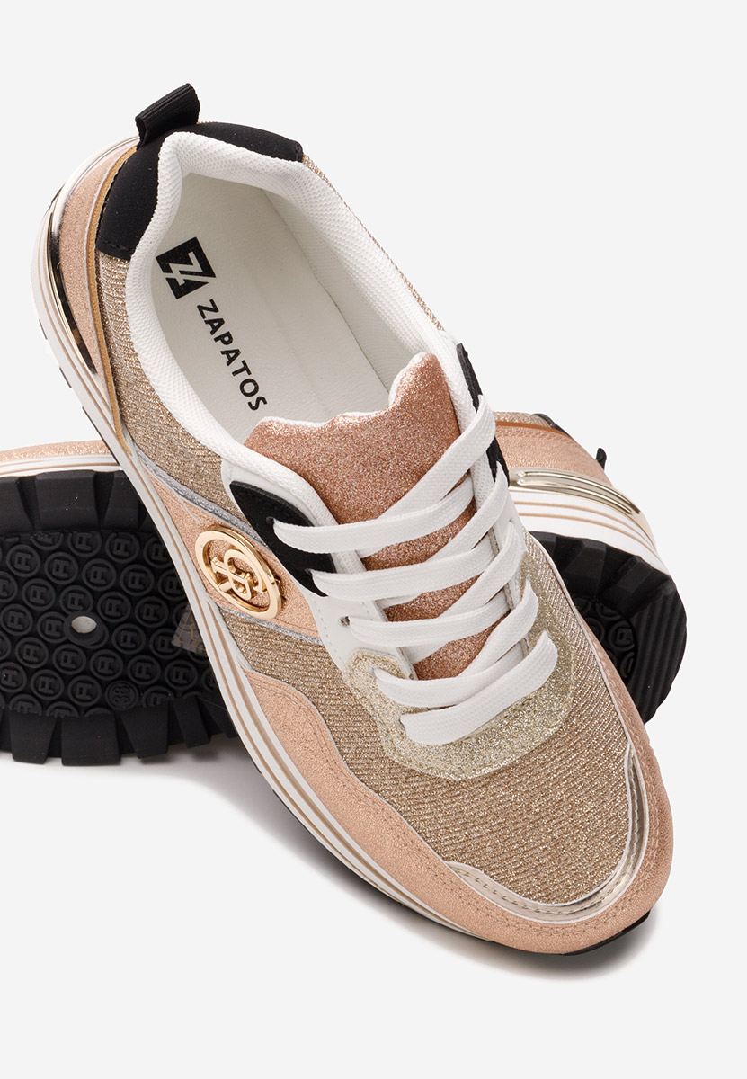 Cникърси на платформа Lamisia шампанско