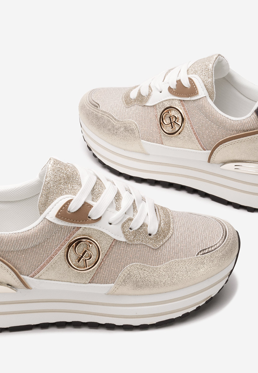 Cникърси на платформа Lamisia златен