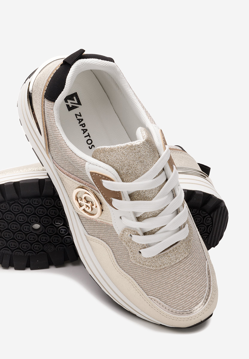 Cникърси на платформа Lamisia златен