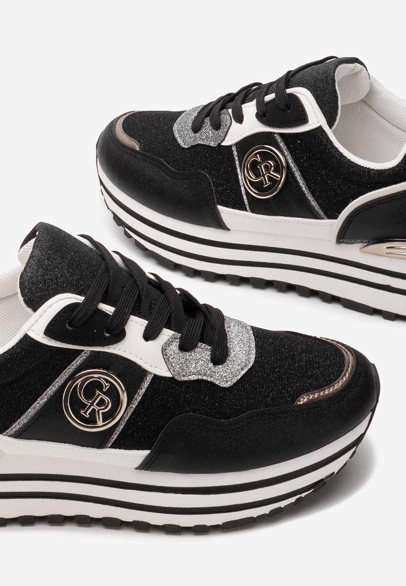 Cникърси на платформа Lamisia черни