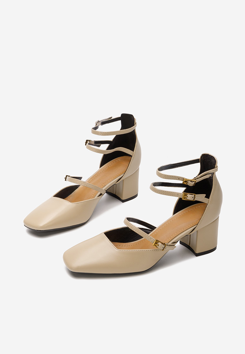 Oбувки с дебел ток Demara V2 бежов