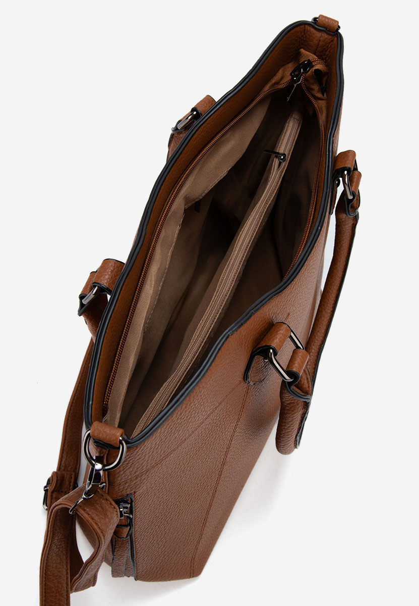 Дамски офис чанта Namita кафява