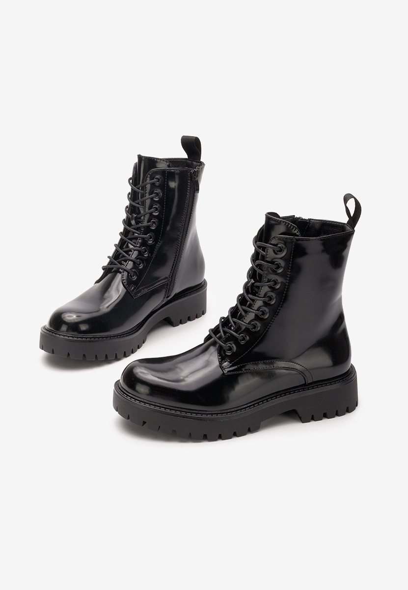 Дамски Боти с връзки Sarissa черни