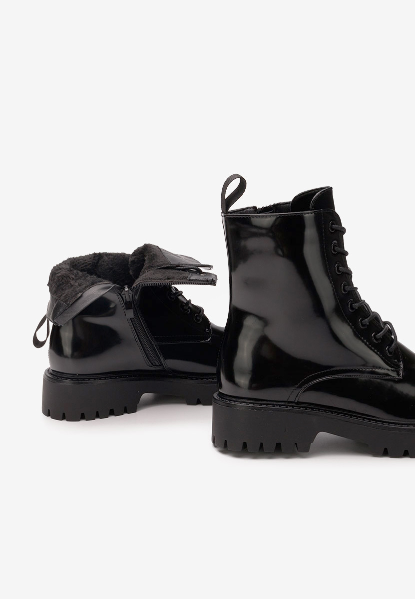 Дамски Боти с връзки Sarissa черни