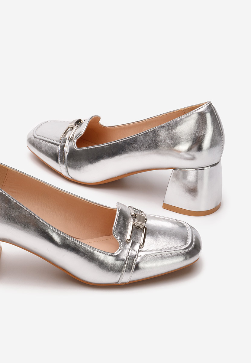 Oбувки с дебел ток Taria сив