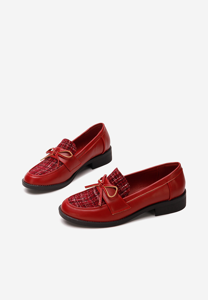 Дамски мокасини Aliera Винено червено