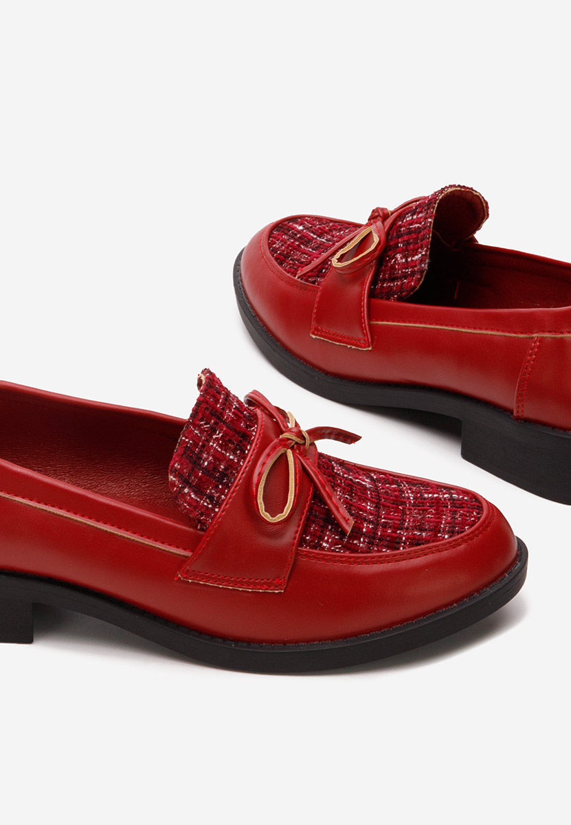 Дамски мокасини Aliera Винено червено