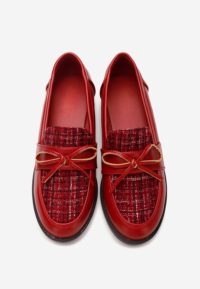 Дамски мокасини Aliera Винено червено