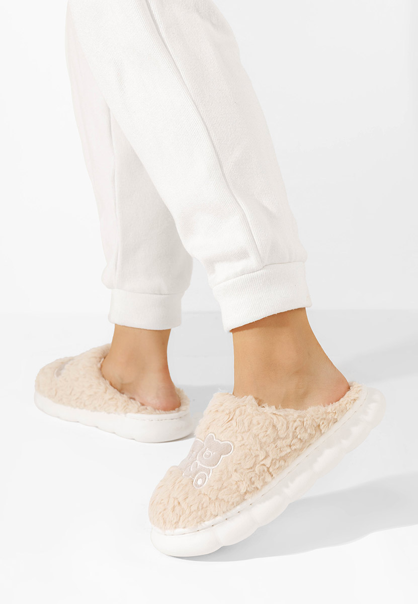 Дамски чехли Tiena бежов