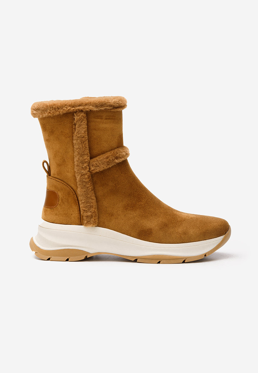 Зимни дамски Ботинки Overall камел