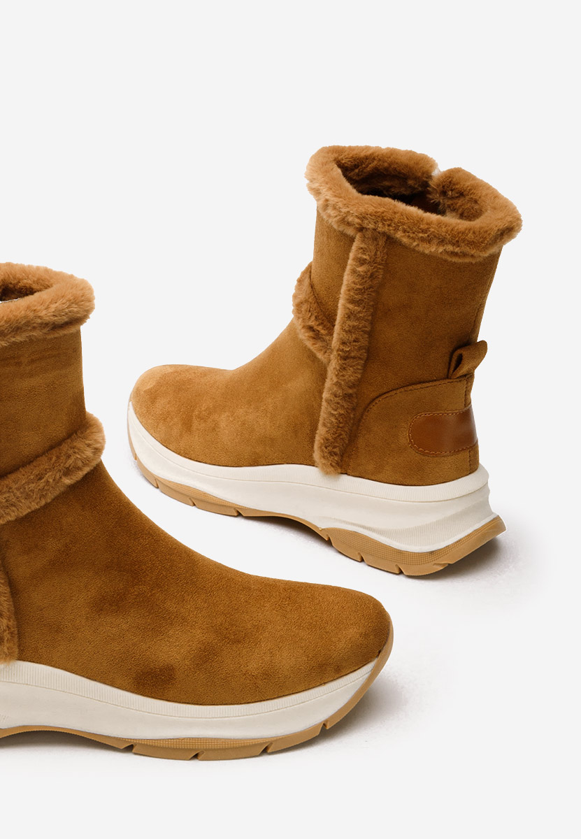 Зимни дамски Ботинки Overall камел