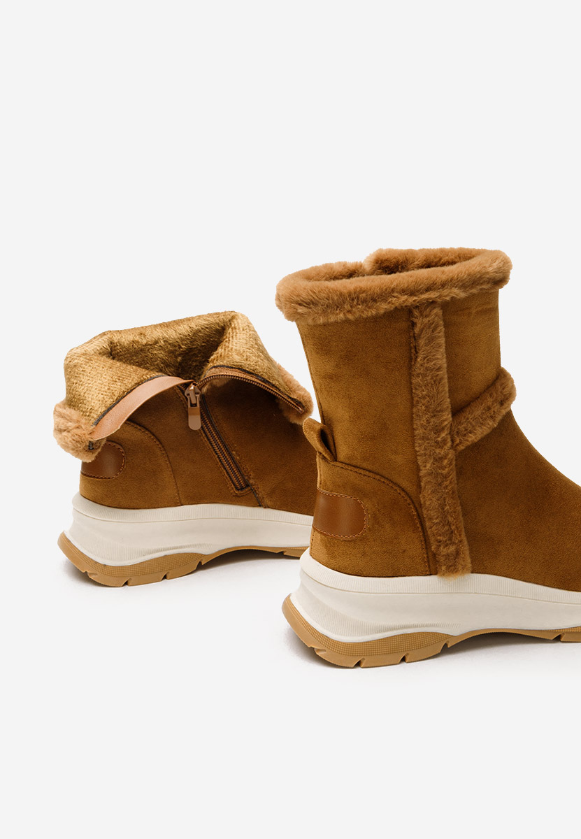 Зимни дамски Ботинки Overall камел
