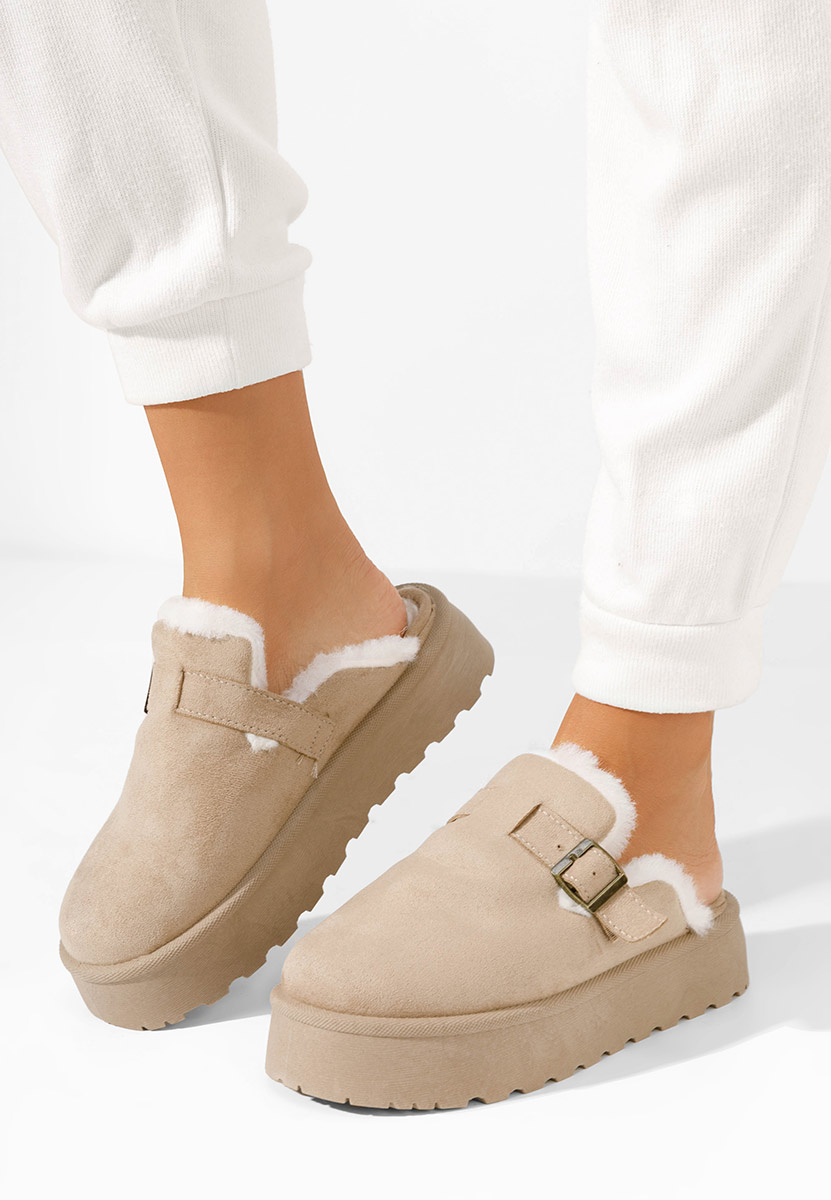 дамски домашни чехли Aselda каки