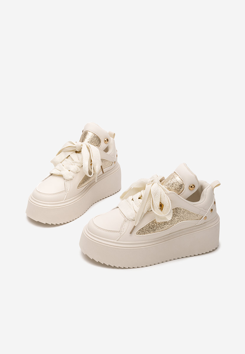 Cникърси на платформа Litene бежов