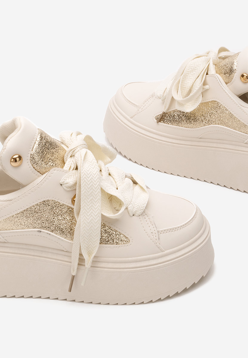 Cникърси на платформа Litene бежов