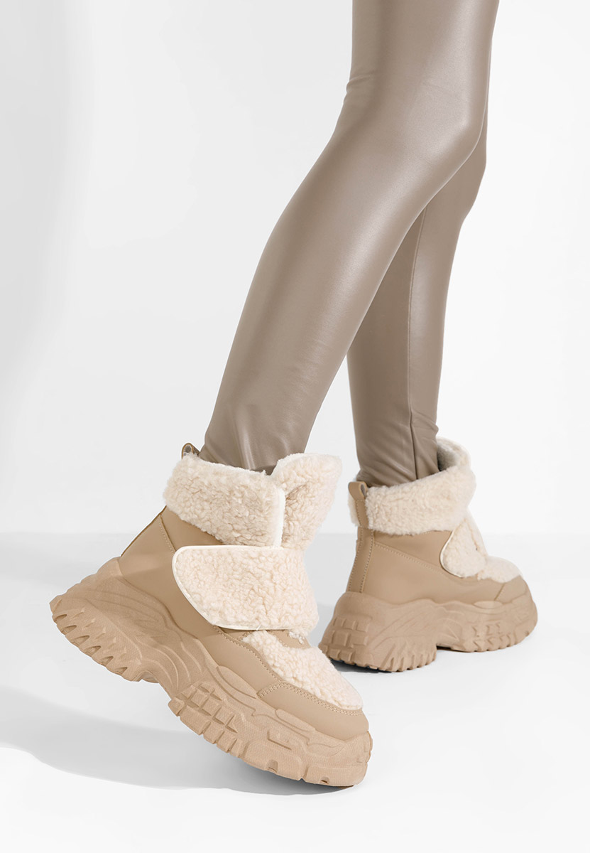 Дамски Зимни маратонки Comino каки