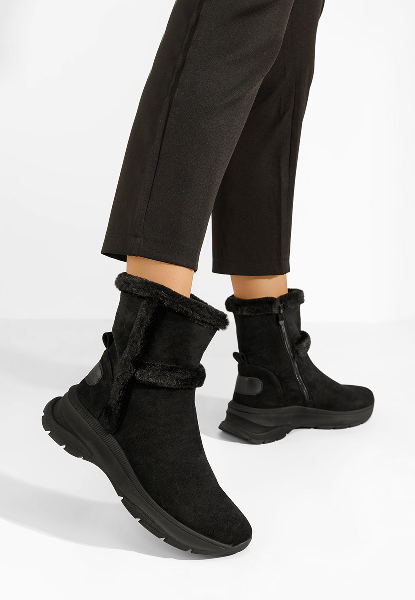 Зимни дамски Ботинки Overall черен