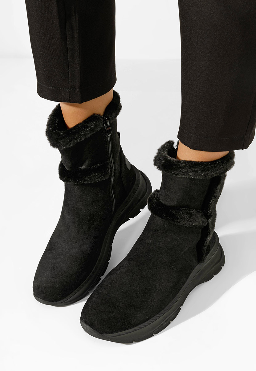 Зимни дамски Ботинки Overall черен