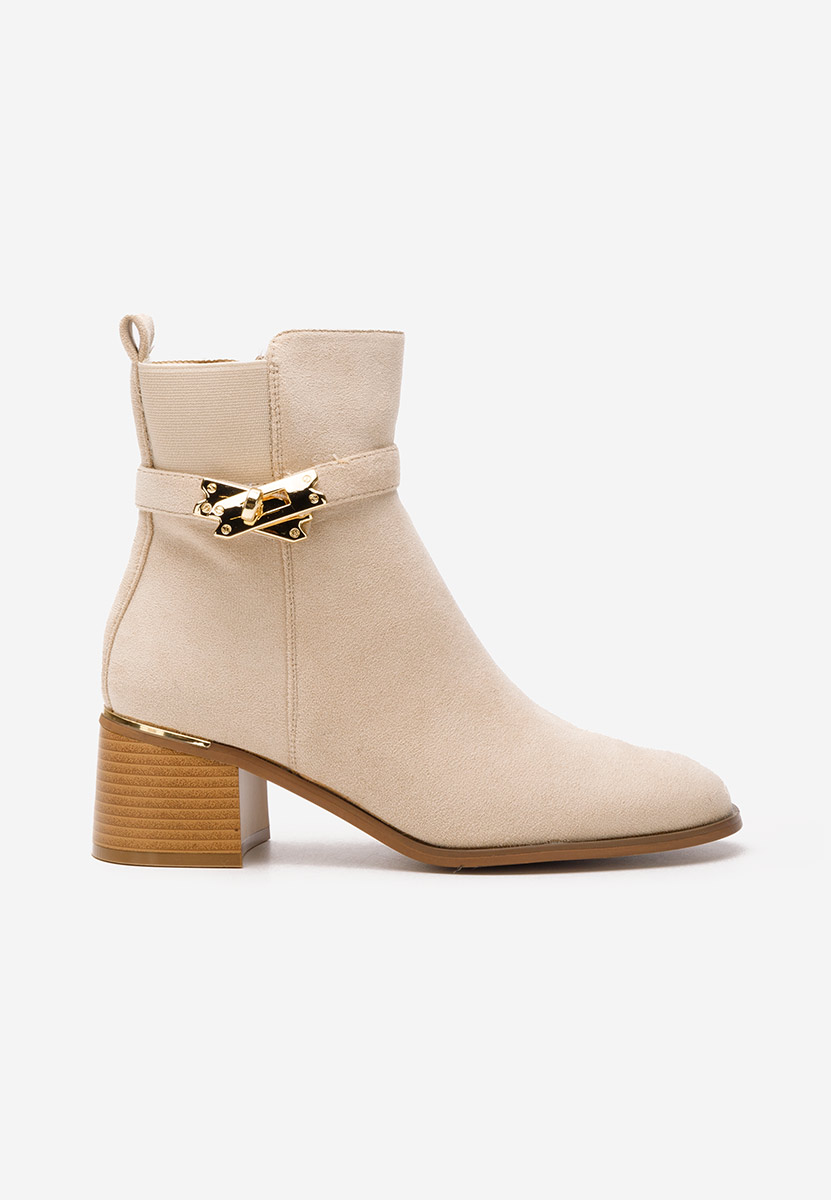 Боти на дебел ток Jessica бежов