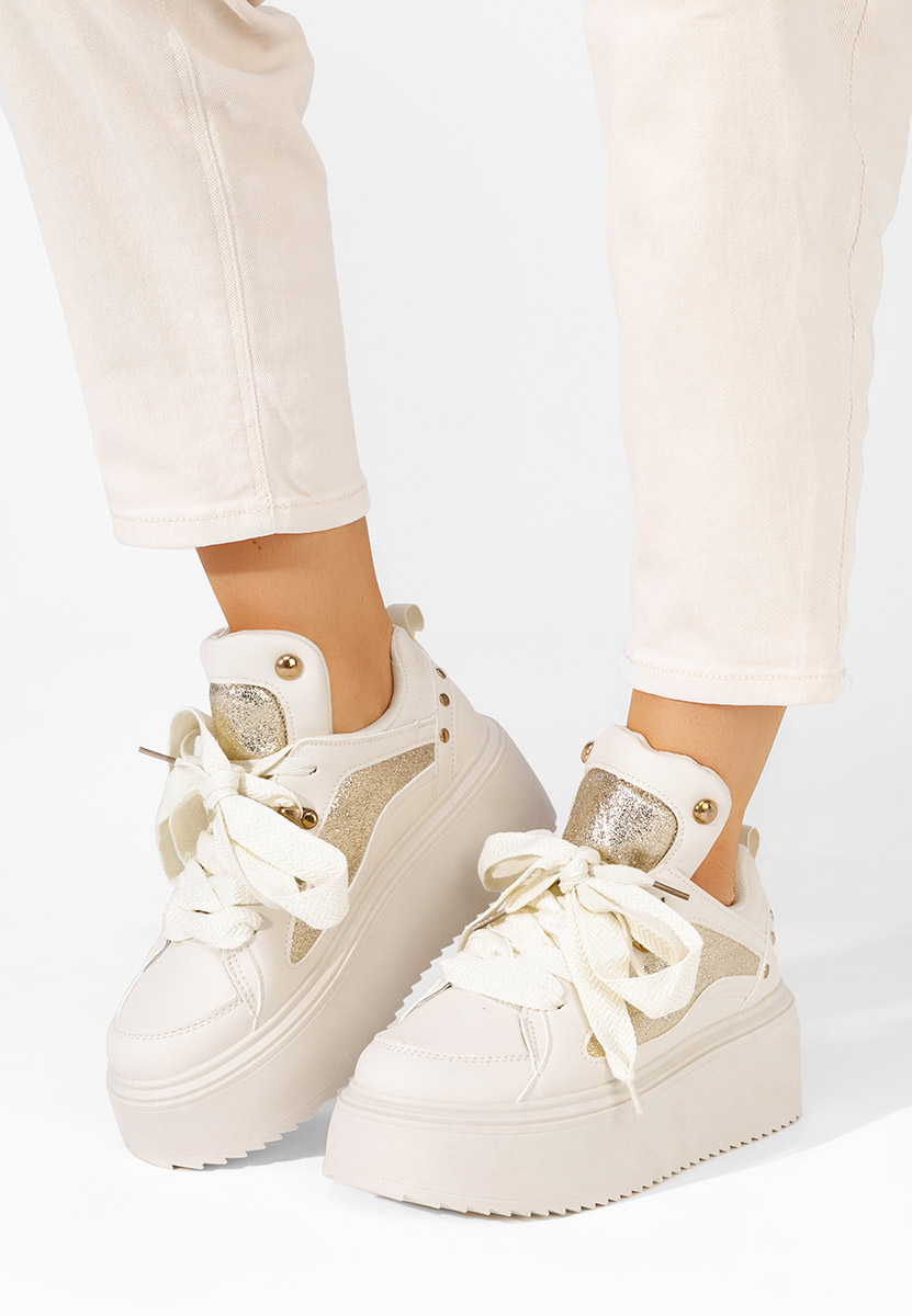 Cникърси на платформа Litene бежов