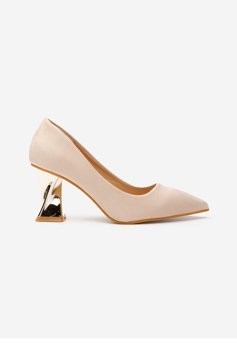 Oбувки на ток Rociana V2 бежов