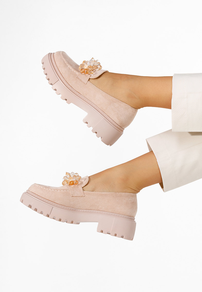 Дамски мокасини Amilla бежов