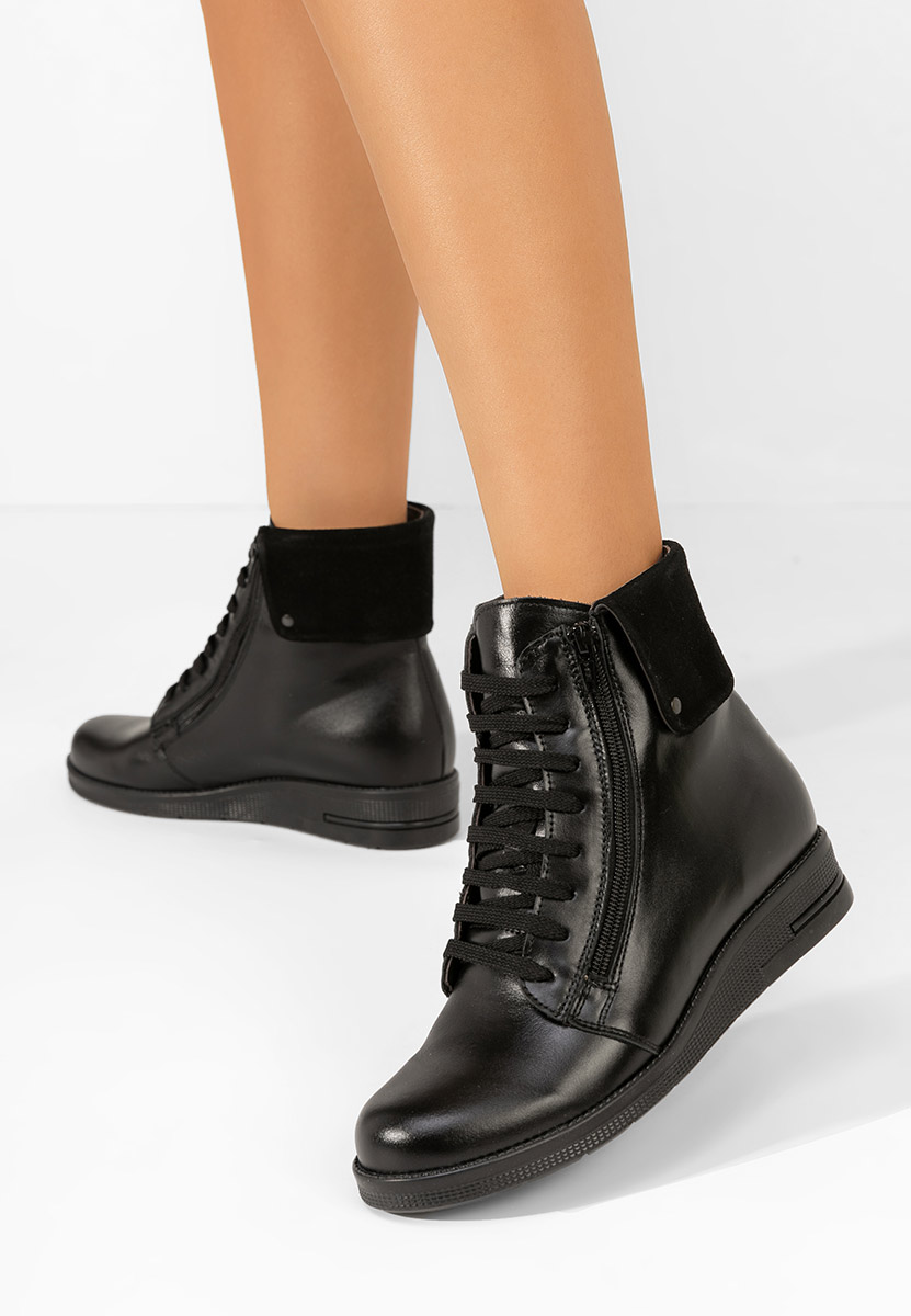 Боти естествена кожа Monserrate черен