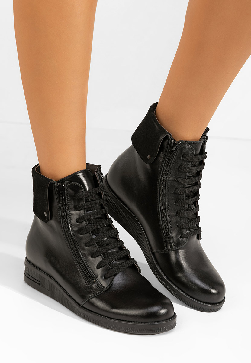 Боти естествена кожа Monserrate черен