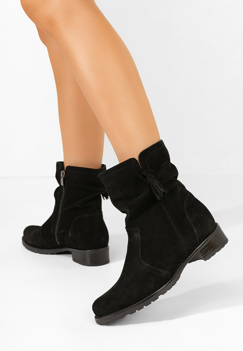 Боти естествена кожа Cristine V2 черен