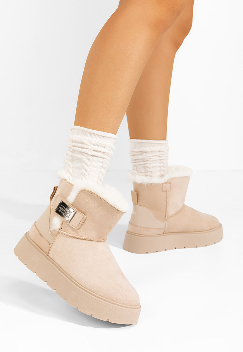 Дамски ботуши Natosha бежов Дамски ботуши Natosha бежов