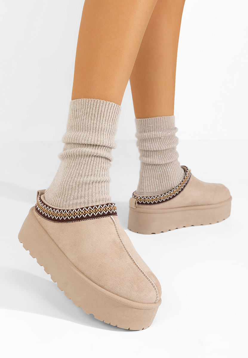 Дамско сабо Comfy бежов