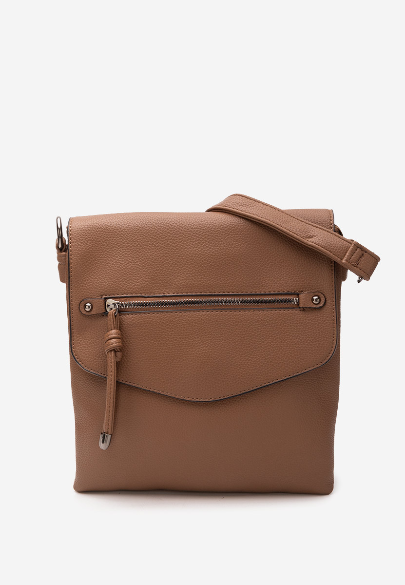 чанта за рамо Hermelinda каки